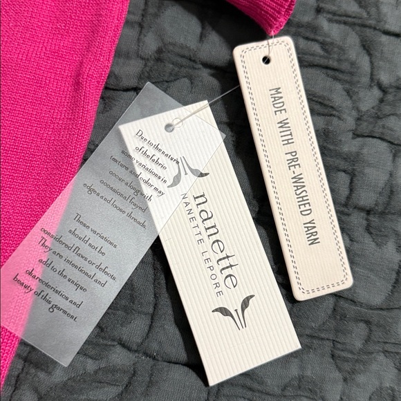 Nanette Lepore size small pullover pink sweater with rhinestone flamingos new - Picture 6 of 12